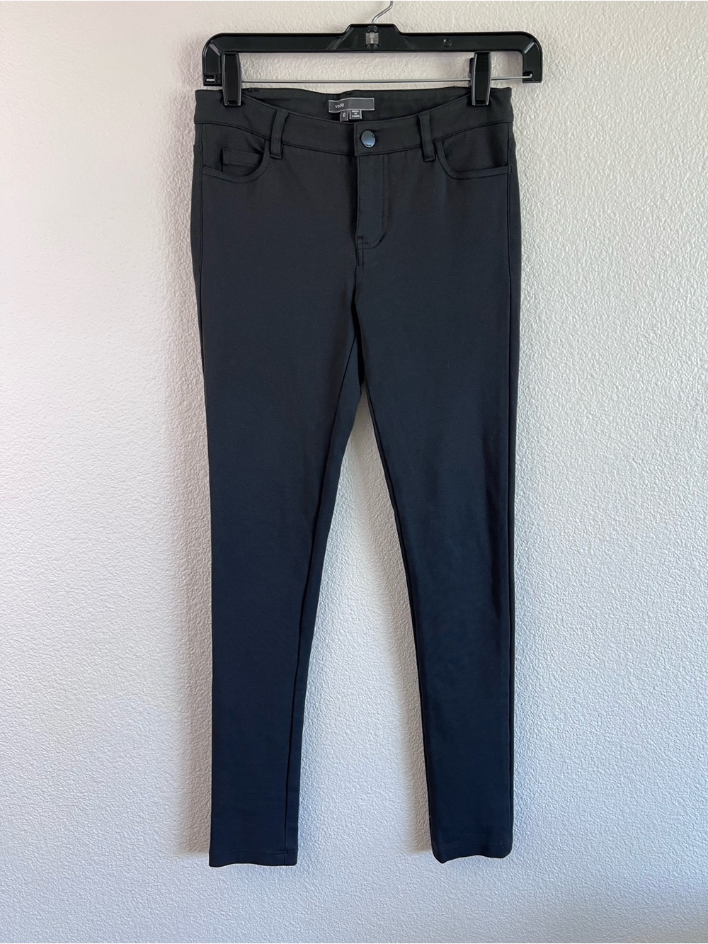 Vince Ponte Knit Stretch Skinny Pants Black 0